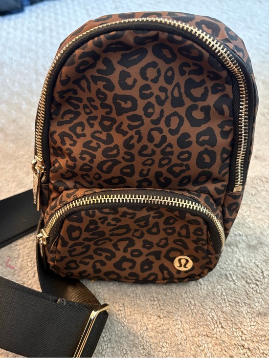 lululemon athletica Handbags - lululemon athletica Brown & Black Leopard Print Mini Backpack